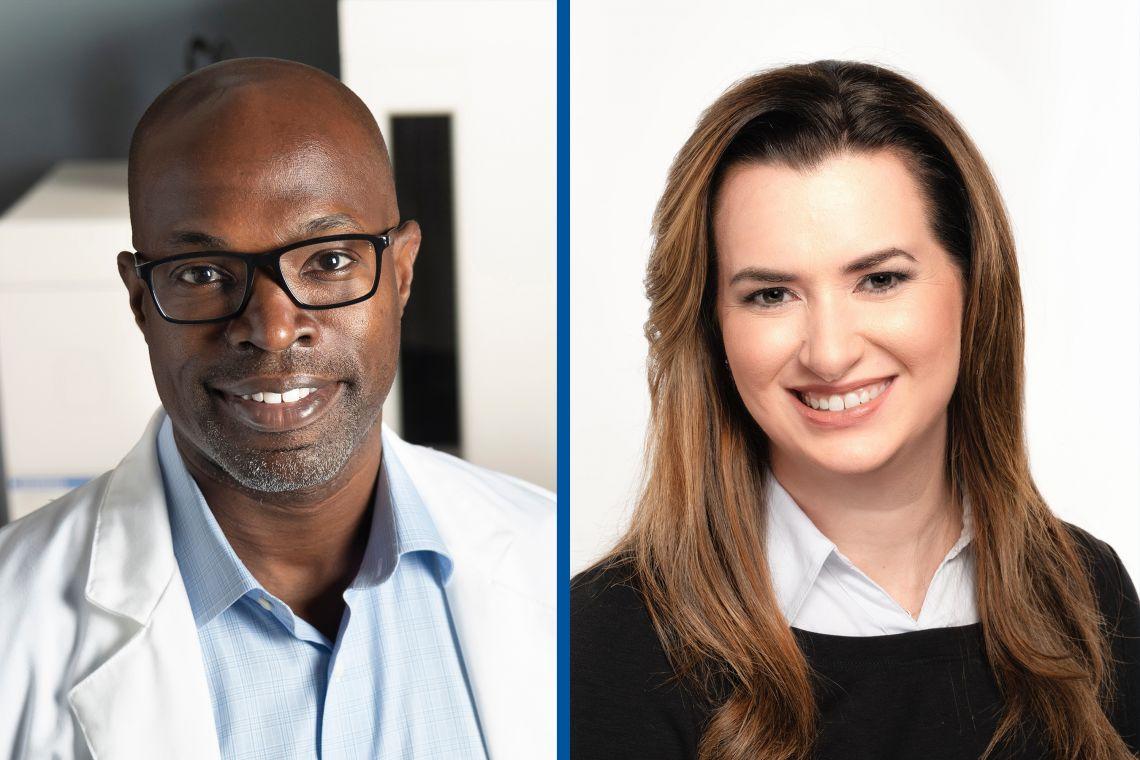 headshots of Kaf Dzirasa and Amanda Randles