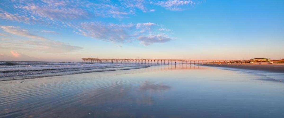 North Carolina beach at sunset